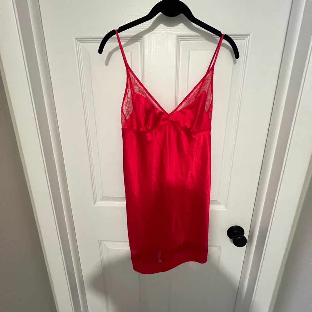 Victoria's Secret Red Satin Chemise